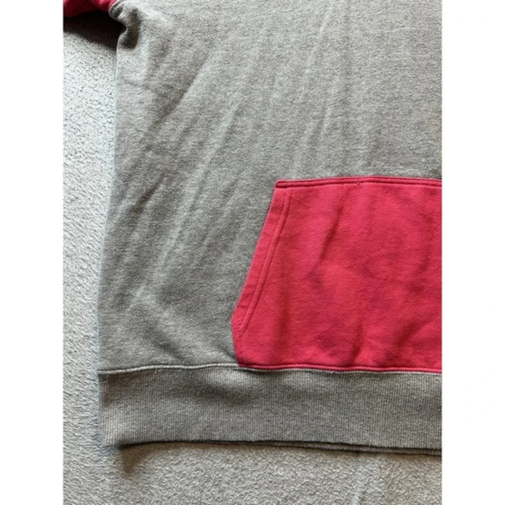 Ariat Hoodie Womens Large Gray Red Pullover Fleece Kangaroo Pocket Colorblock - Picture 5 of 13